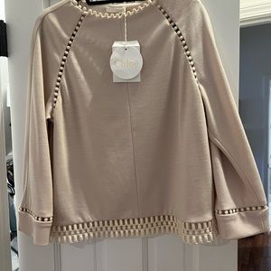 Chloe cream top. Size medium NWT